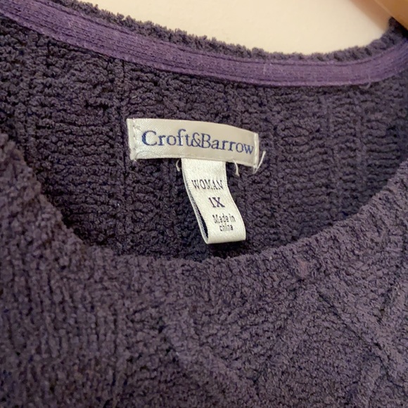 Croft & Barrow women’s sweater. Eggplant colour. Size: XL - Picture 3 of 4